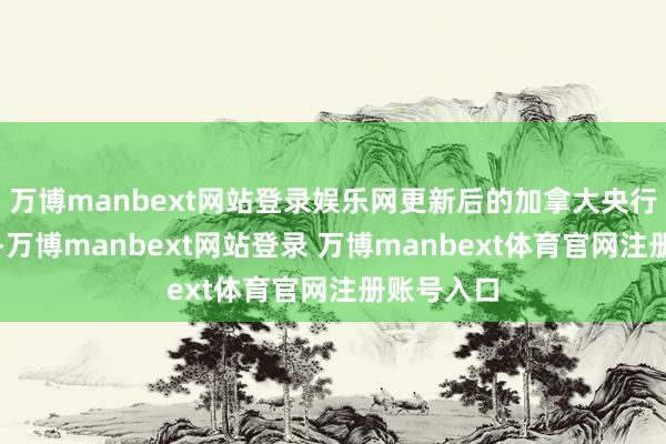 万博manbext网站登录娱乐网更新后的加拿大央行模子表露-万博manbext网站登录 万博manbext体育官网注册账号入口